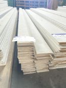 Approx. 40 Lengths of Splayed Skirting Boards, each approx. 145mm x 18mm x 4.4m, as set out in two