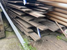 Approx. 140 Lengths of Cedar Sound Proof Cladding, approx. 150mm x 22mm x 4.4m long Please read