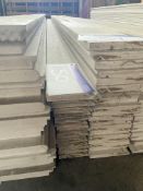 Approx. 19 Lengths of MDF Primed Ovlo Skirting Boards, each approx. 120mm x 18mm x 4.4m long, as set