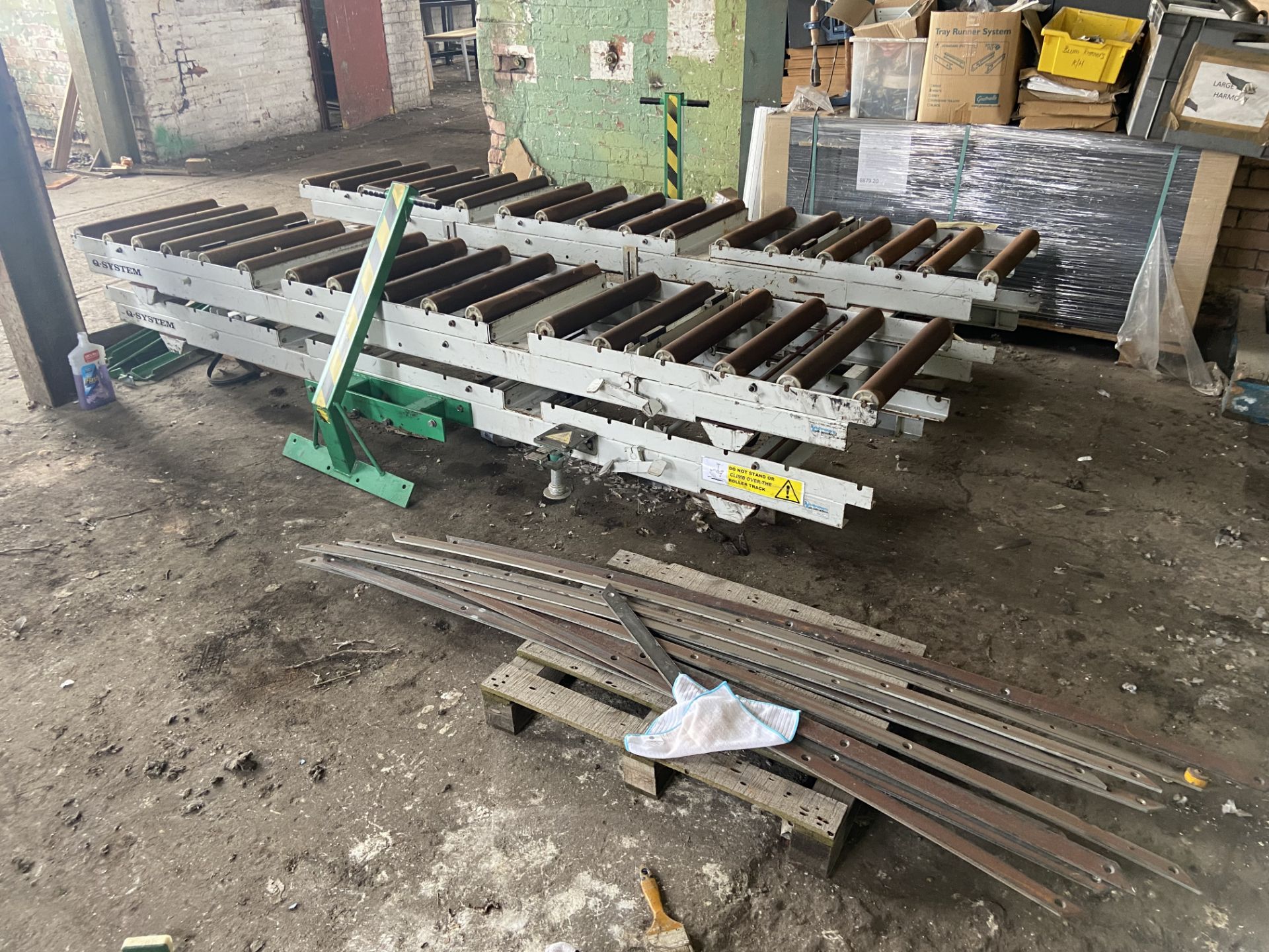 PRODUCTION LINE CONVEYORING, complete with two Translift 2000kg SWL roller conveyor scissor lifts, - Image 8 of 8