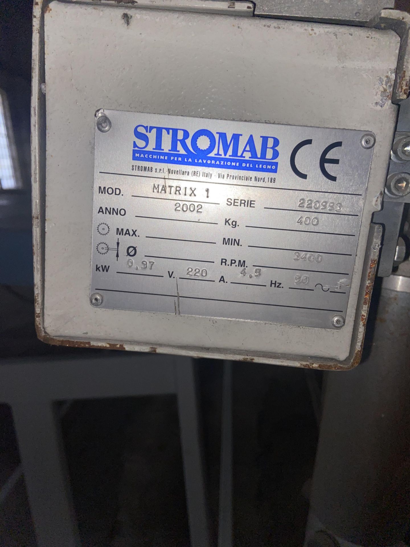 Stromab TR500 CROSS CUT SAW, serial no. 220992, year of manufacture 2002, 350kg weight, 415V, - Image 3 of 5