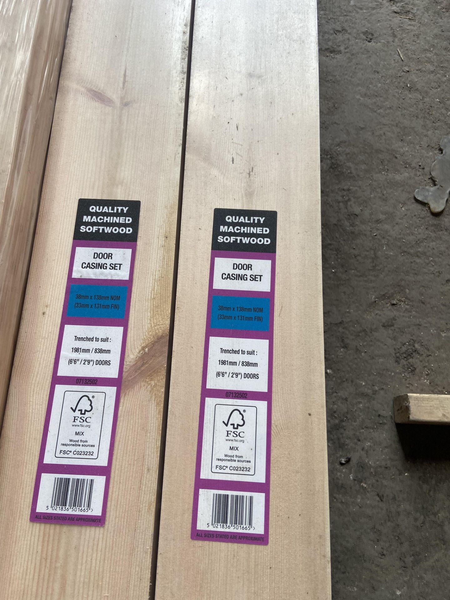 Pallet of 18 Internal Door Casings, trench to suit 1981mm x 838mm Please read the following - Image 2 of 2