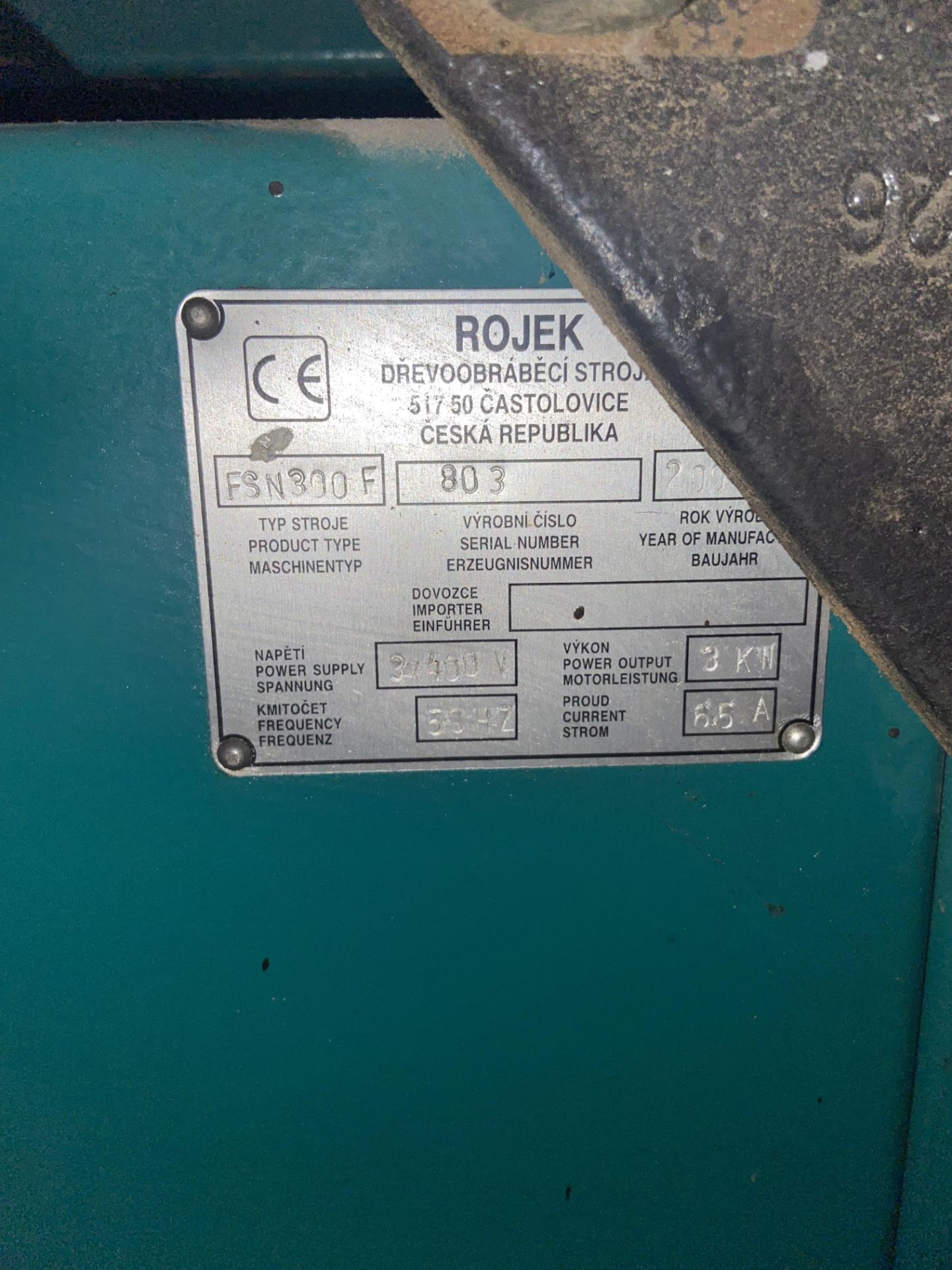 Rojek F3N 300F Spindle Moulder, serial no. 803, year of manufacture 2000, 400V Please read the - Image 5 of 5