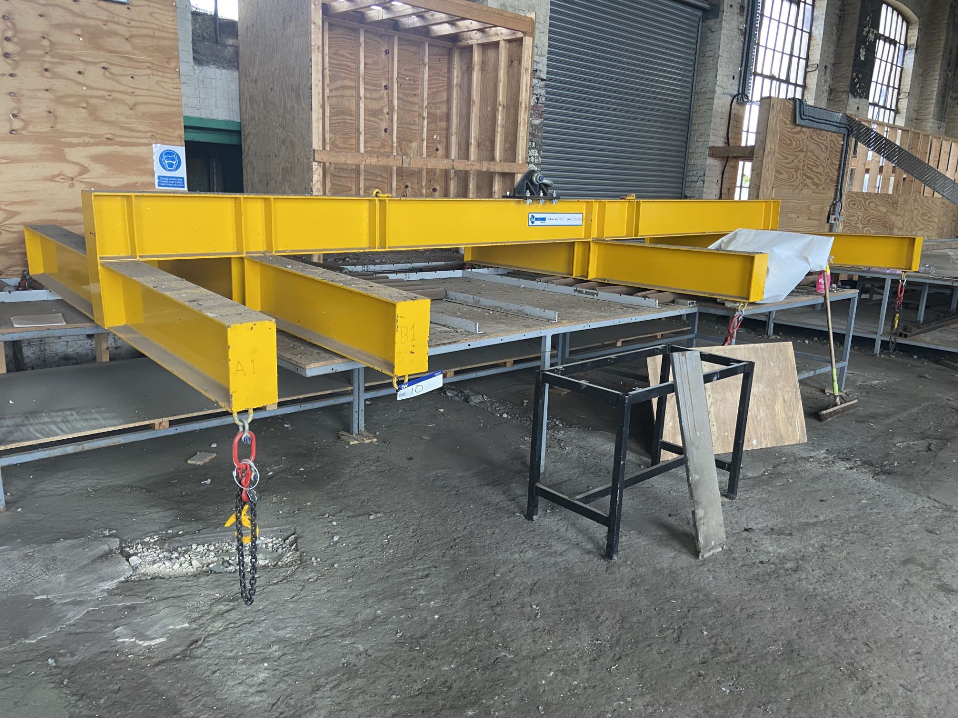 Chesterfield 2000kg SWL Lifting Frame, serial no. 10837, approx. 6.35m x 2.8m Please read the