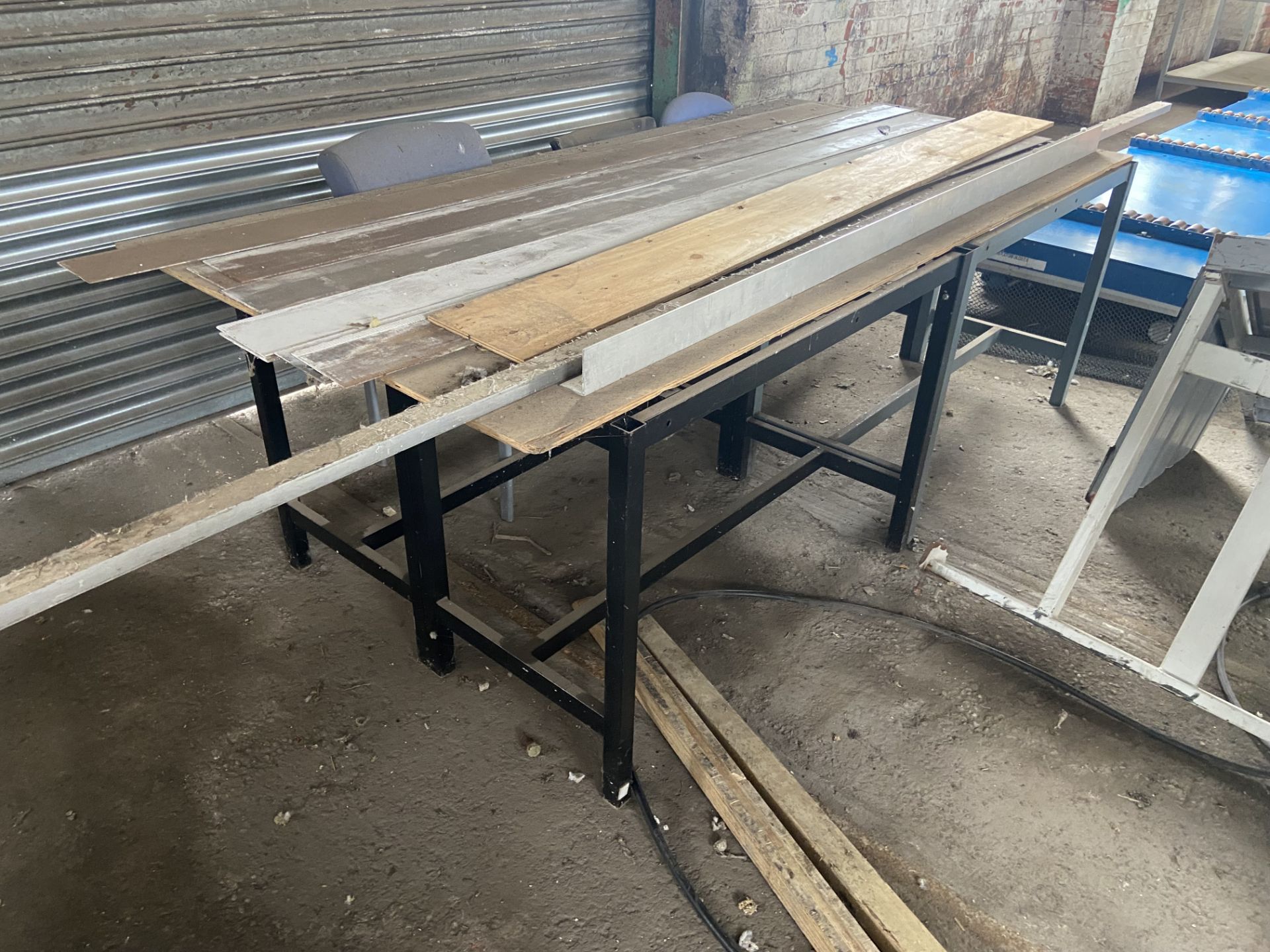 Six Assorted Steel Framed Tables Please read the following important notes:- ***Overseas buyers - - Image 2 of 2