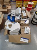 Quantity of Various Electrical Components, including switched sockets, cover kits, ceiling light