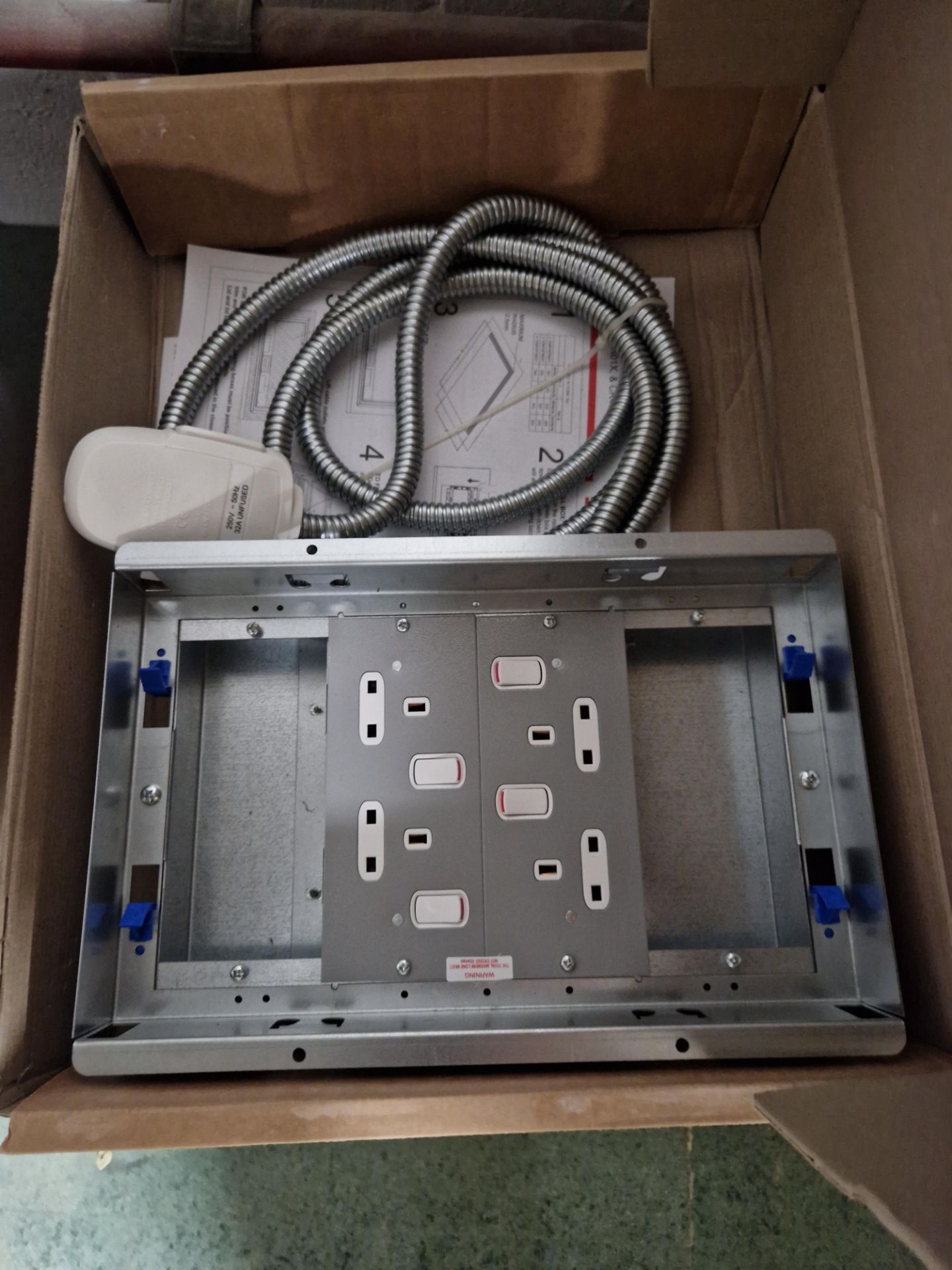 Quantity of Electrak CR122 Floor Boxes with 2x2g Switched Sockets and CR103 Compartment Boxes with - Image 2 of 2