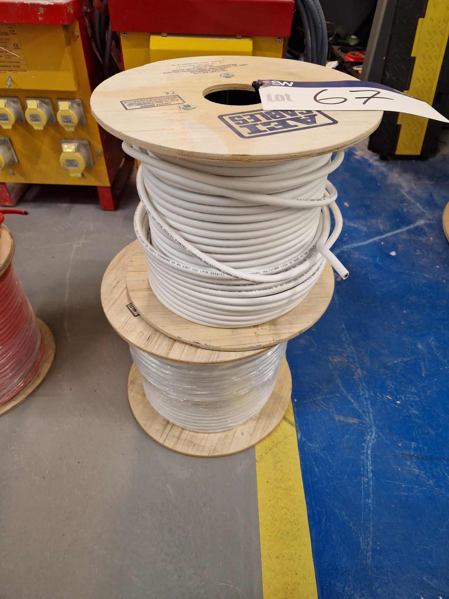 Two Rolls of AEI Cables BASEC 3 X 1.5 sq mm Electrical Cable Please read the following important