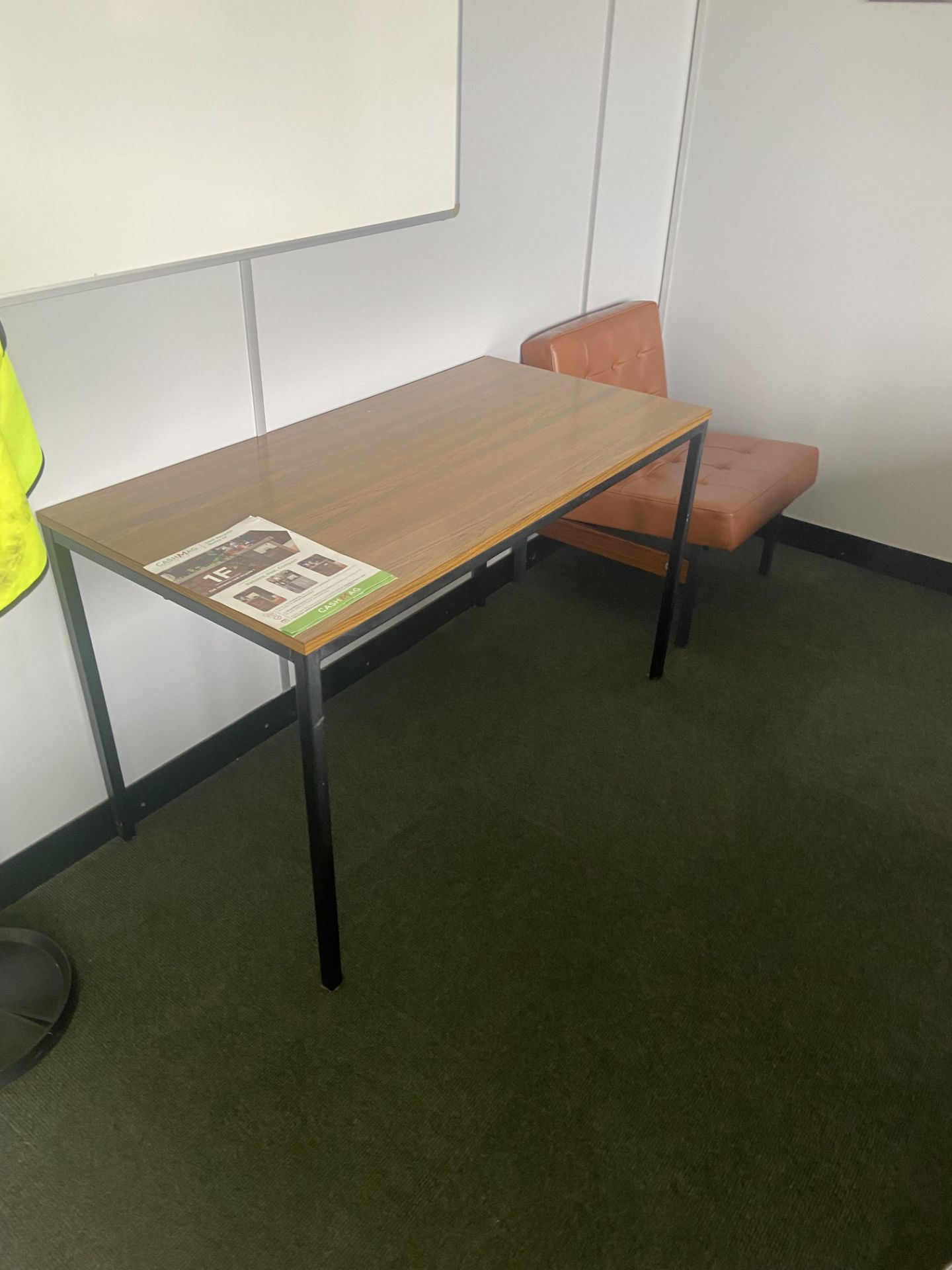 Two Steel Framed Tables, with leather effect upholstered occasional chair and hat and coat stand - Image 2 of 2