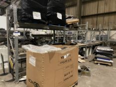 Seven Bays Two Tier Steel Rack, each bay approx. 2.5m x 900mm x 2.5m high (contents excluded –