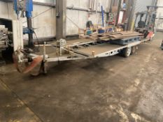 Twin Axle Vehicle Trailer, body approx. 5.8m x 2m Please read the following important notes:- ***