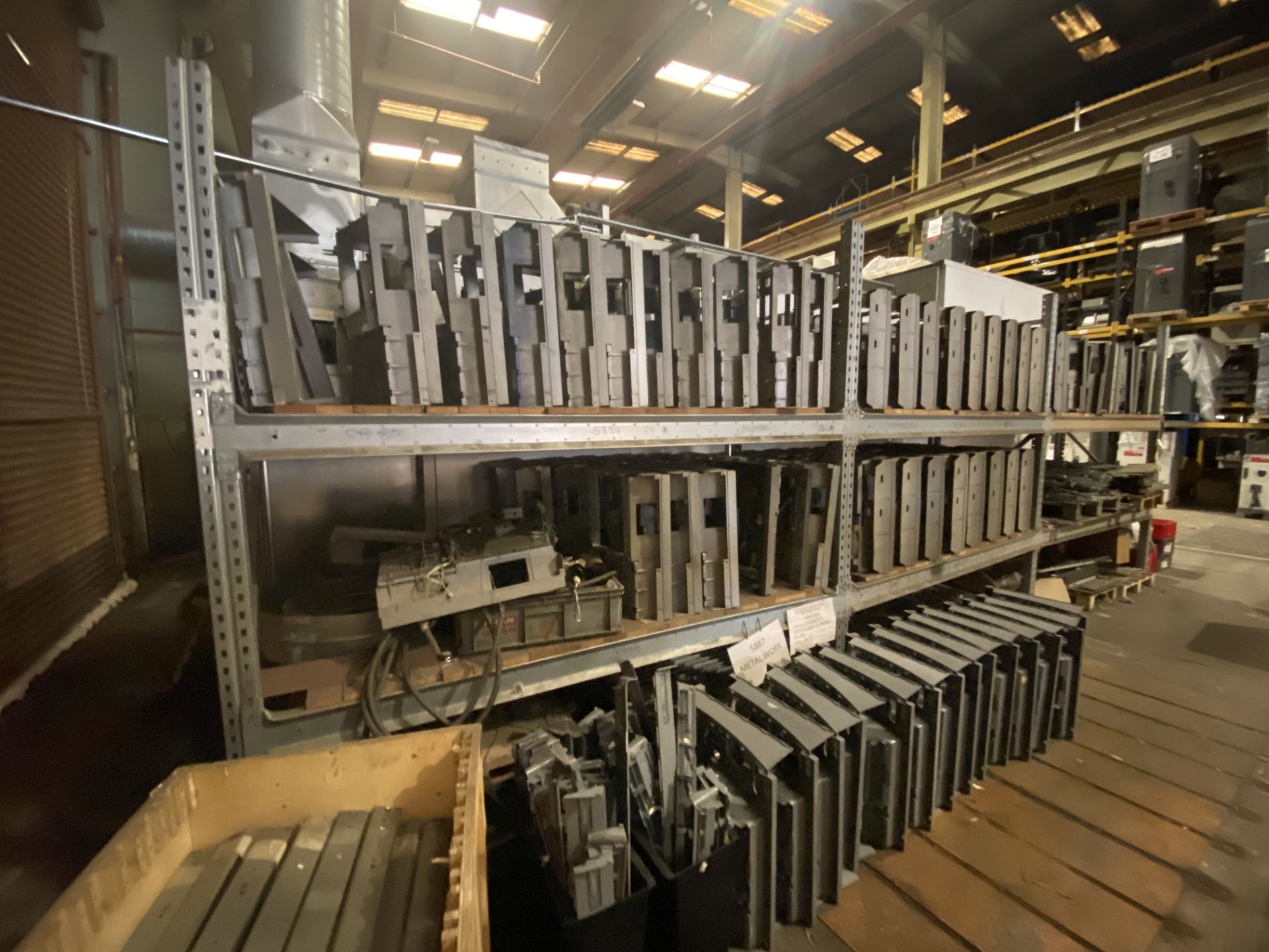 Dexion Three Bay Two Tier Steel Rack, each bay approx. 2.5m x 900mm x 2 ...