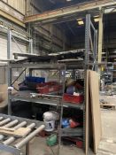 Dexion Three Bay Two Tier Steel Rack, each bay approx. 2.5m x 900mm x 2.5m high (contents excluded –