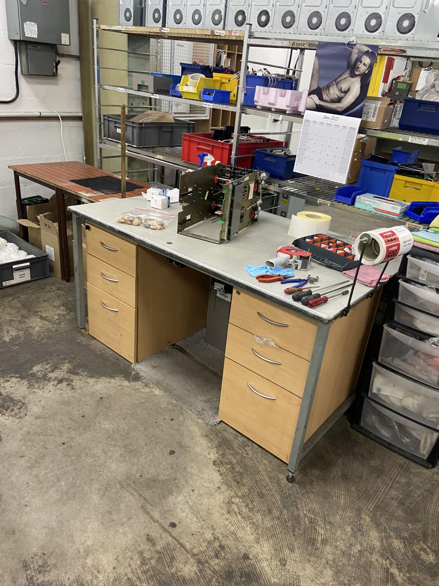 Office Furniture Contents of Testing Area, including desks, chairs and cabinets Please read the - Image 4 of 6