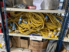 110V/ 240V Extension Cables, as set out on one tier of rack Please read the following important