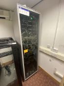 Server Cabinet, with contents including Samsung OfficeServ 7200 phone system, switches and Draytek