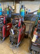 Lincoln Electric Powertech 425S Mig Welder, with LF24M wire feed unit, welding gun, welding hose and
