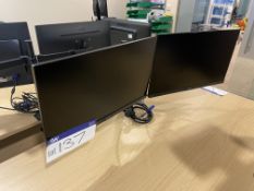 Four Philips Flat Screen Monitors, with two desk mounting arm brackets Please read the following