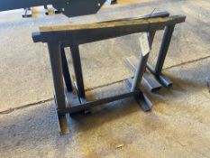 Three Assorted Steel Trestles, up to approx. 1.2m wide Please read the following important