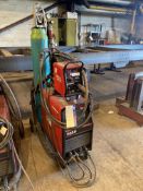 Lincoln Electric Powertech 425S Mig Welder, with LF24M wire feed unit, welding gun, welding hose and