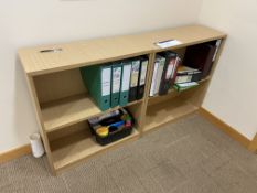 Two Oak Laminated Shelving Units Please read the following important notes:- ***Overseas buyers -