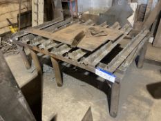 Fabricated Steel Cutting Bench, approx. 2.05m x 1.2m Please read the following important
