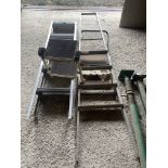 Assorted Ladders, as set out (note - no lifting equipment on site. No VAT on hammer price however
