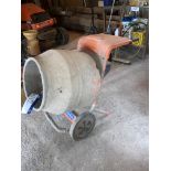 Belle Mini Mix 150 Portable Petrol Engine Cement Mixer (note - no lifting equipment on site. No