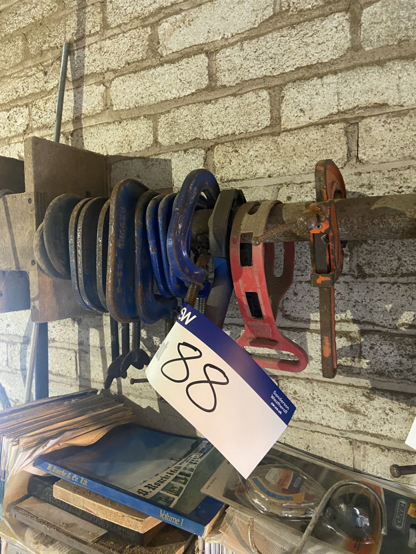 Approx. 14. Assorted Clamps, as set out (note - no lifting equipment on site. No VAT on hammer price