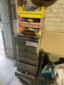 Multi-Drawer Steel Cabinet, with hand tool contents including screwdrivers, spanners, rivet guns,