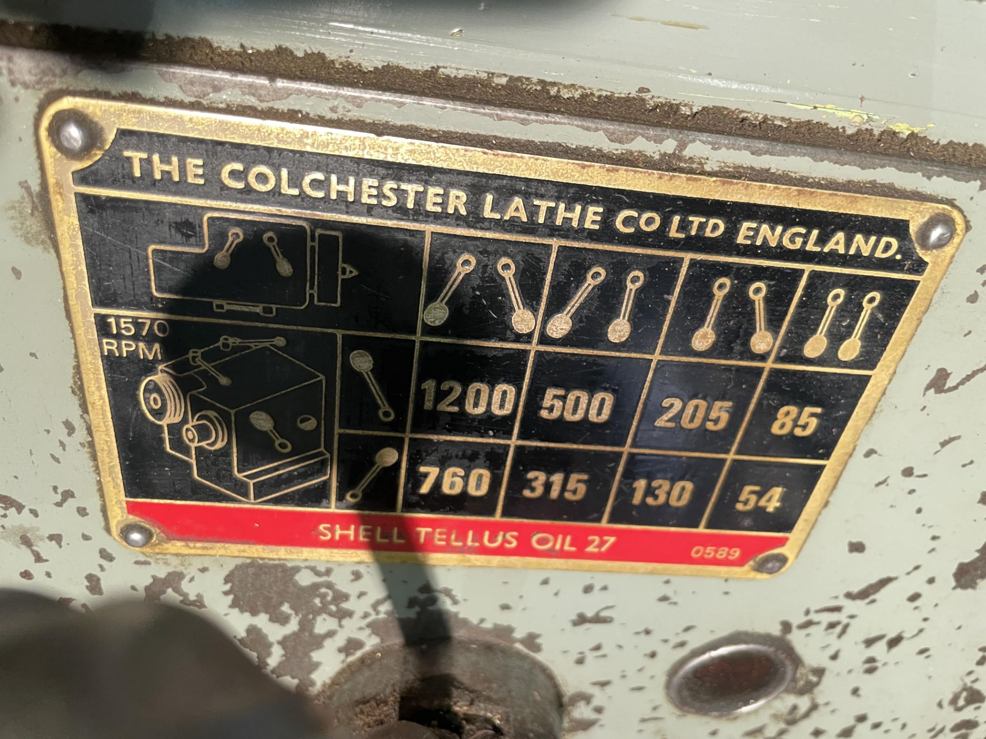 Colchester 6in STUDENT METRIC CENTRE LATHE, serial no. FC2/68651, approx. 700mm between centres, - Image 8 of 12