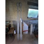 Two Cast Lamp Standards (known to be damaged to bases) (note - no lifting equipment on site. No