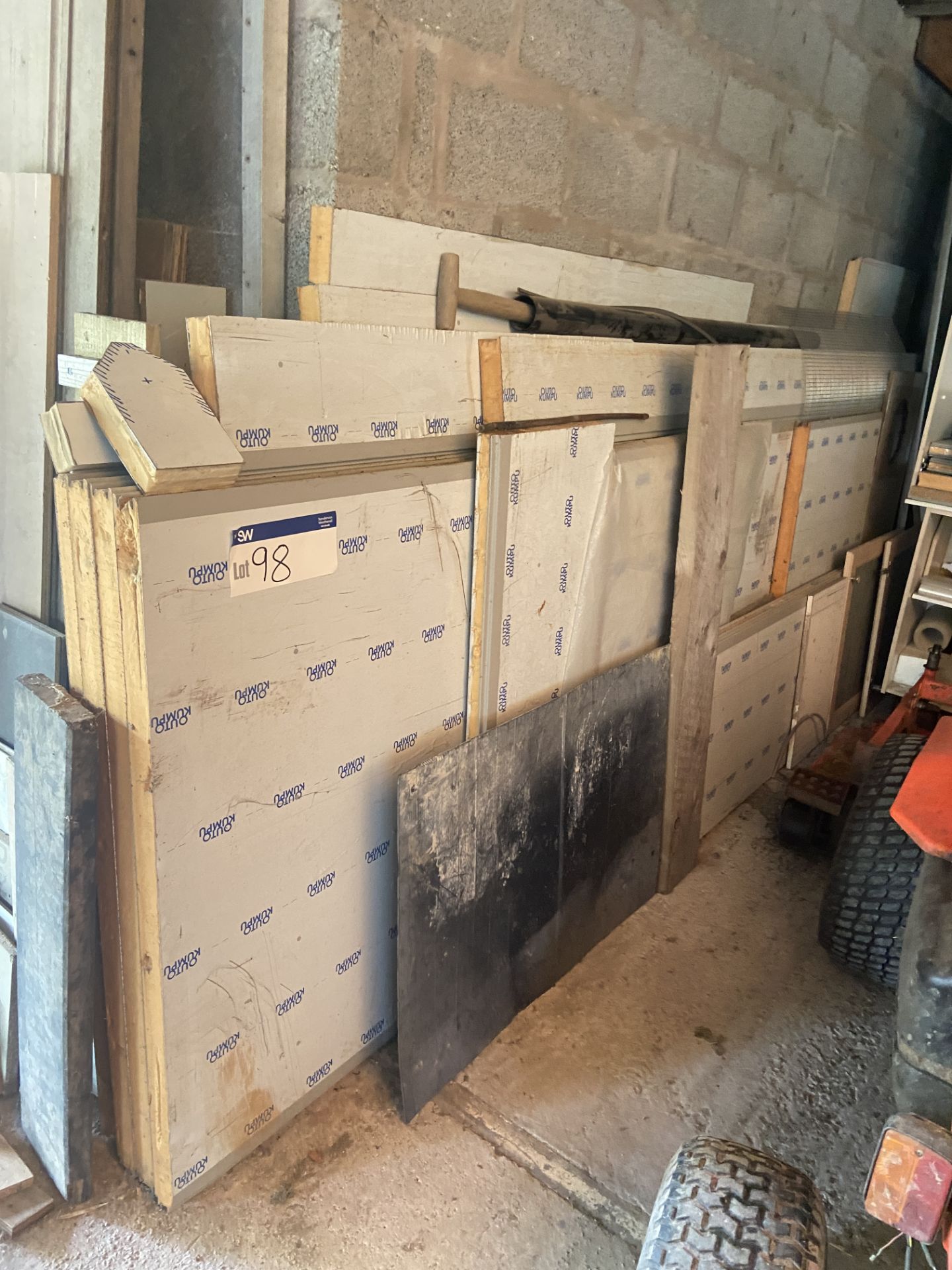 Assorted Insulation Sheeting, as set out against wall (note - no lifting equipment on site. No VAT