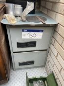 Two Drawer Steel Filing Cabinet (note - no lifting equipment on site. No VAT on hammer price however