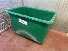Mobile Plastic Container, 900mm x 600mm x 600mm deep Please read the following important