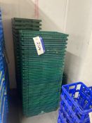 Approx. 55 Assorted Plastic Crates, with plastic pallet Please read the following important