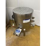 Vanguard Stainless Steel Heated Vessel, approx. 550mm dia. x 530mm deep, with electric immersion