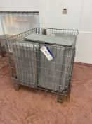 Approx. 93 Galvanised Steel Perforated Trays, each 800mm x 400mm, with galvanised steel cage