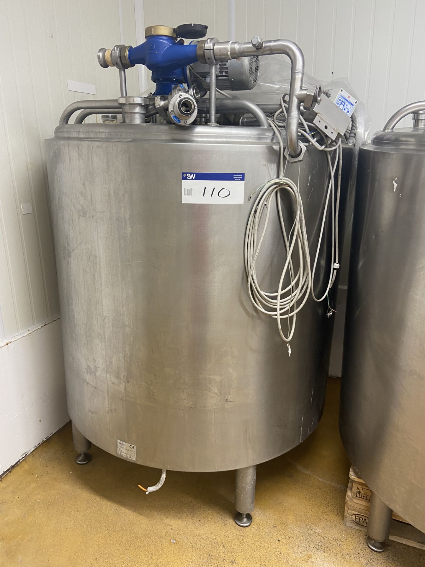 Catta 27 HTST 1500 JACKETED STAINLESS STEEL TANK, serial no. 69240124501, year of manufacture