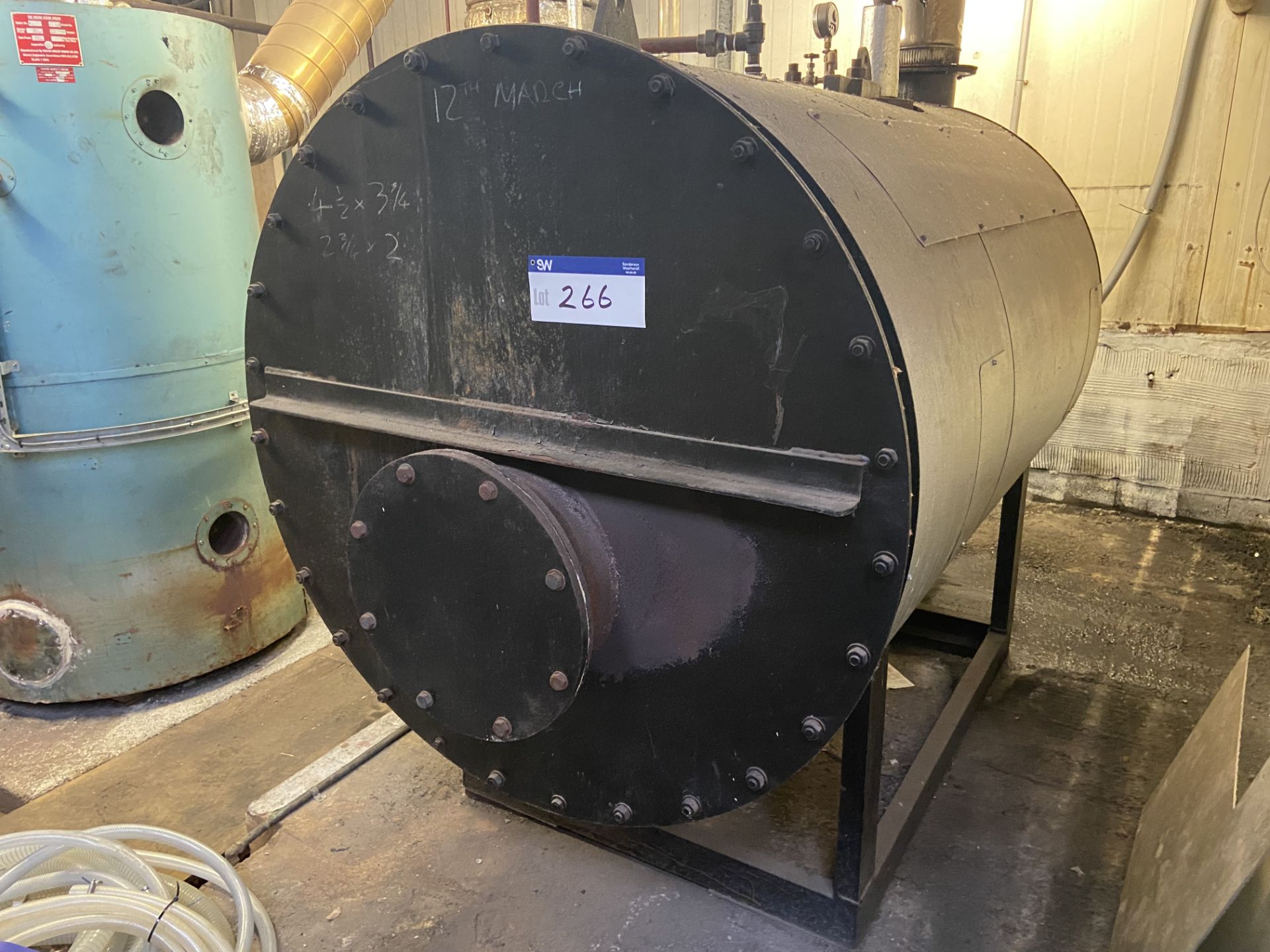 Israel Newton Eco Pac Backup Horizontal Oil Fired Boiler, serial no. 5911, year of manufacture 1984, - Image 3 of 5