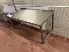 Stainless Steel Topped Bench, approx. 1040mm x 480mm Please read the following important