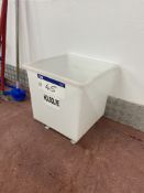 Plastic Mobile Tub, approx. 400mm x 400mm x 400mm deep Please read the following important
