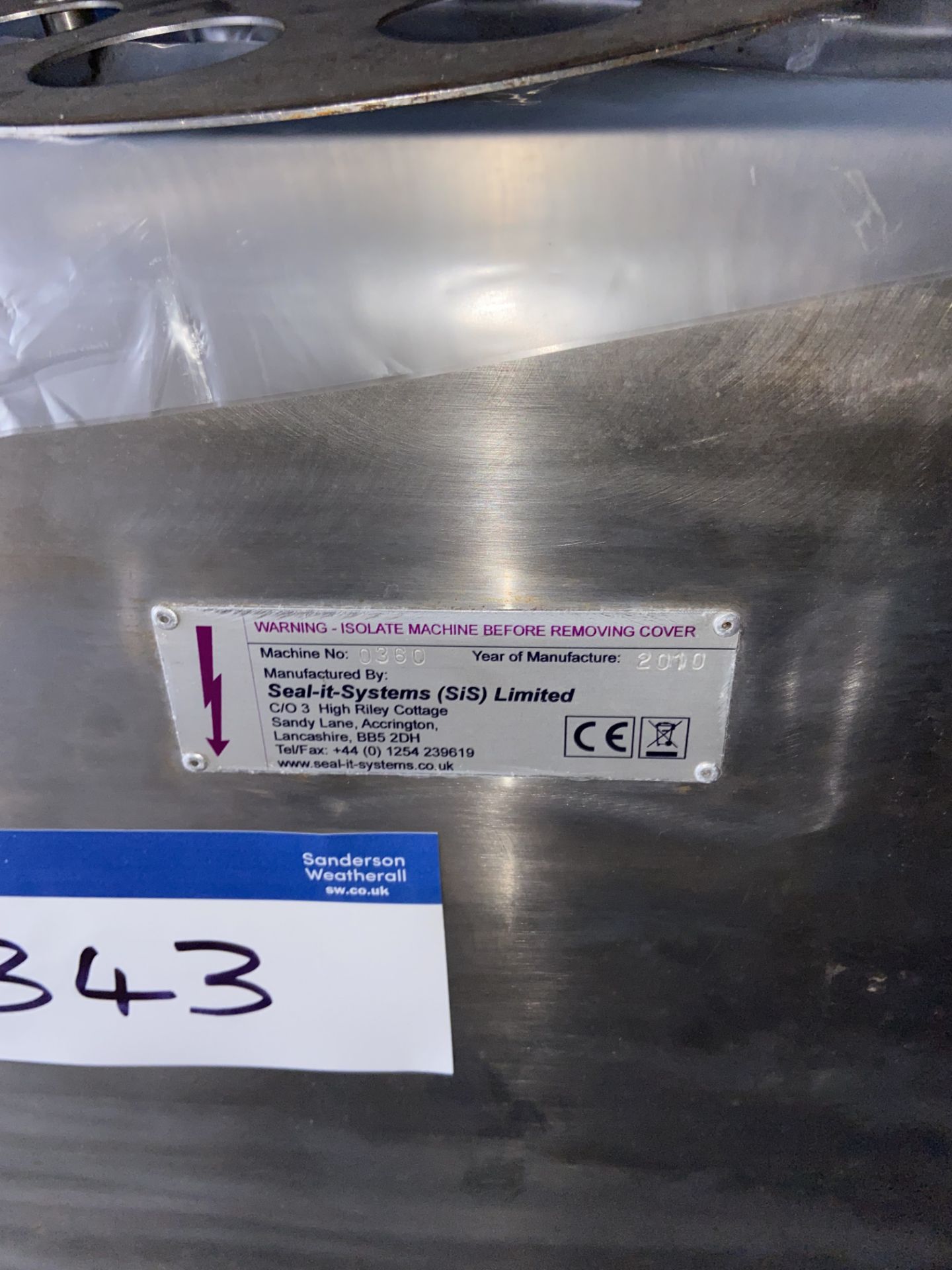 Seal-It Systems Super Sealer, serial no. 0360, year of manufacture 2010 Please read the following - Image 2 of 4