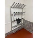 Wall Mounted Alloy Boot Multi-Tier Rack, with wellington boots Please read the following important