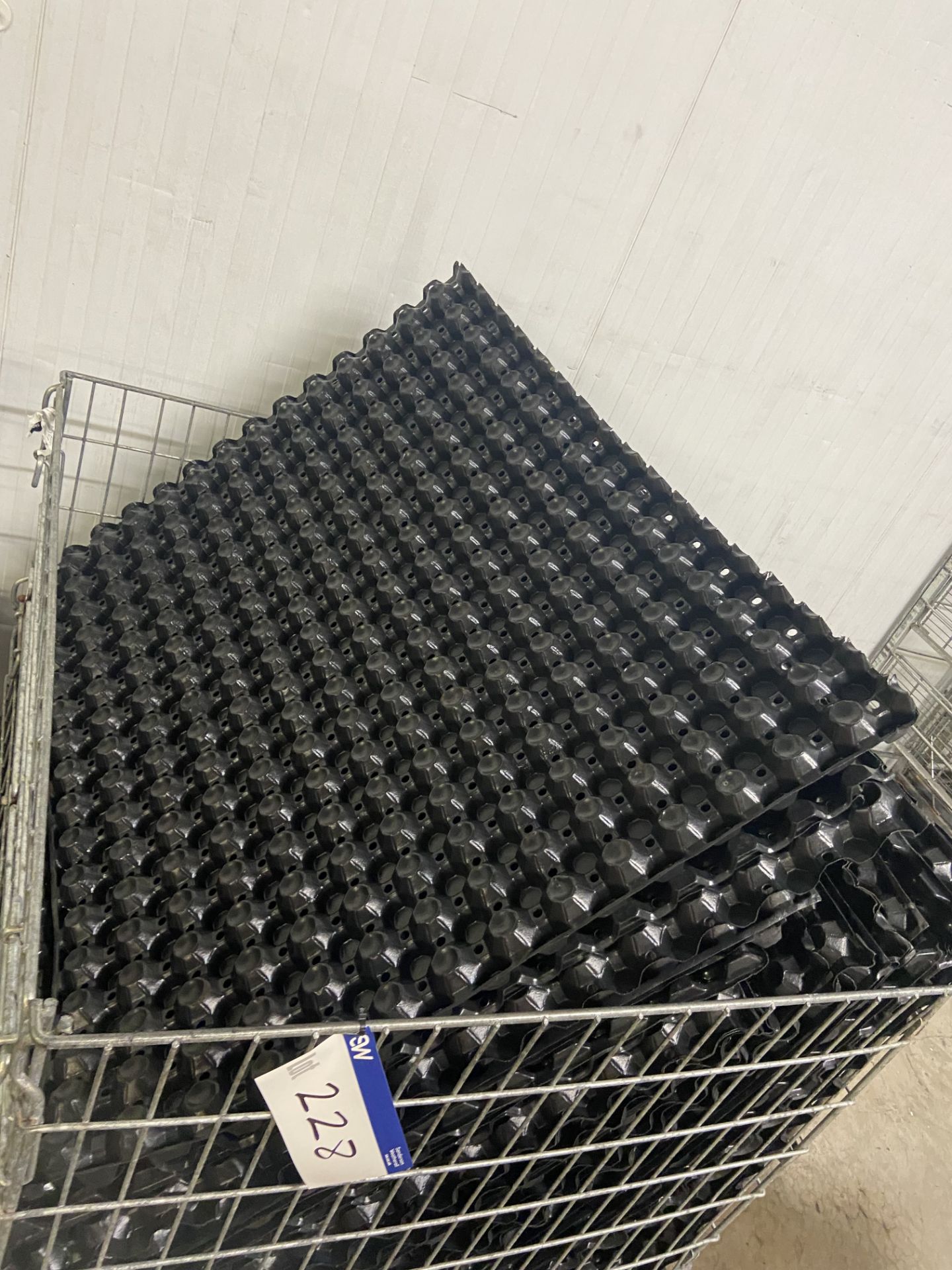 Galvanised Steel Collapsible Cage Box Pallet, approx. 1.2m x 1m x approx. 800mm deep, with plastic - Image 2 of 2