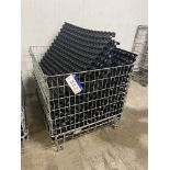 Galvanised Steel Collapsible Cage Box Pallet, approx. 1.2m x 1m x approx. 800mm deep, with plastic