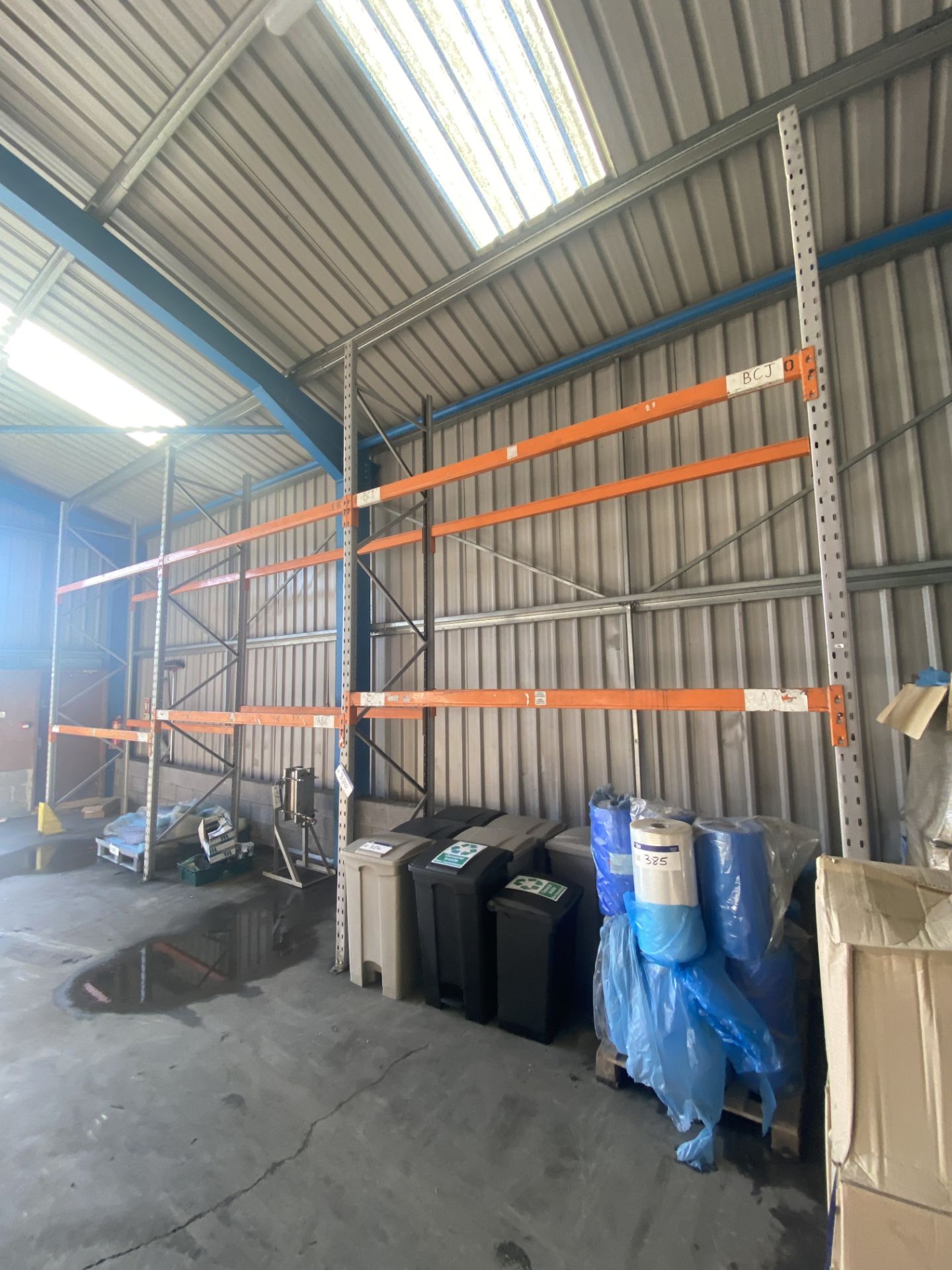 Dexion Speedlock S Three Bay Two Tier Pallet Rack, approx. 8.3m long x 900mm x 4.2m high (reserve