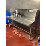 Stainless Steel Topped Bench, approx. 1.73m wide Please read the following important notes:- ***