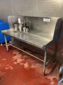 Stainless Steel Topped Bench, approx. 1.73m wide Please read the following important notes:- ***