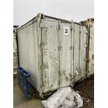 REFRIGERATED STEEL CARGO CONTAINER, with stainless steel internal panelling, 11.5m long (